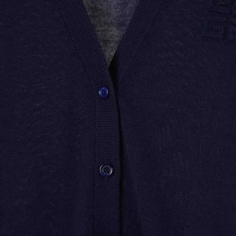 Givenchy Crochet V Neck Cardigan 'Dark Blue'-3