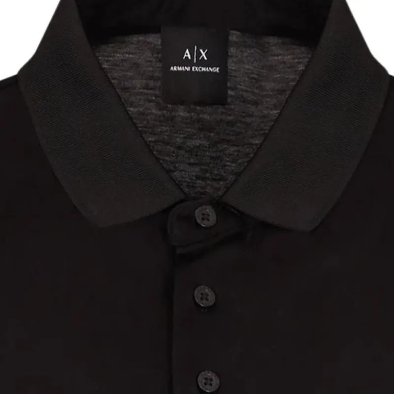 ARMANI EXCHANGEAE SS25 Polo Shirt Men's Black-4