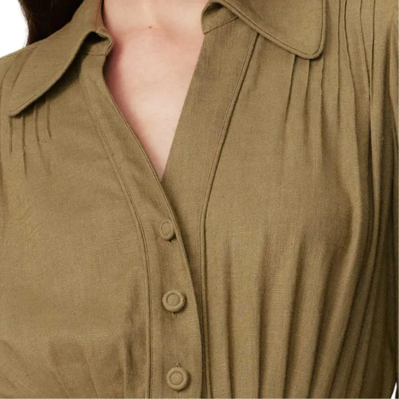 Diane Von Furstenberg FW24 Jumpsuit Women's Olive Green-4