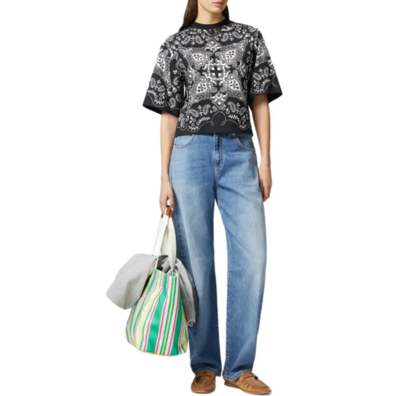 PINKO Paisley Print T shirt-2