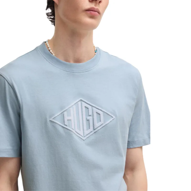 HUGO BOSS Flocked logo T shirt-4