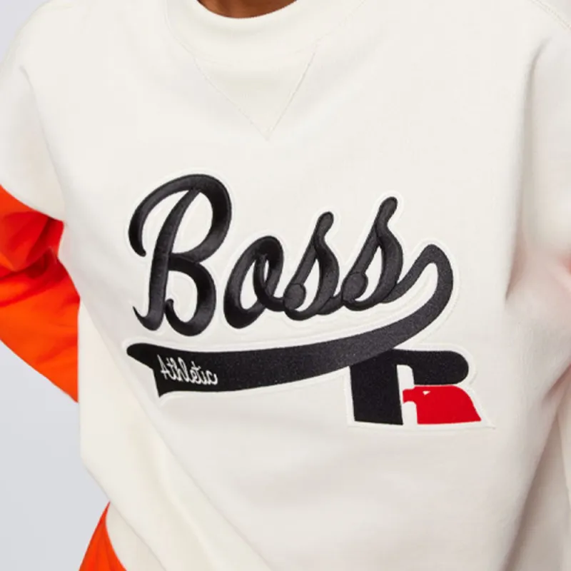 HUGO BOSS x Russell Athletic Sweatshirt Women's White-4