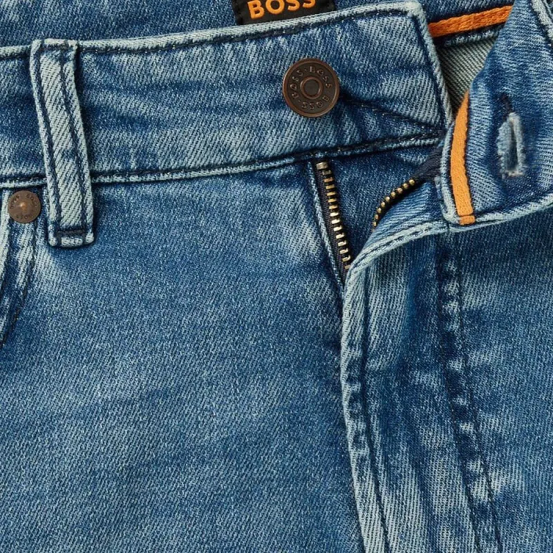 HUGO BOSS Regular-Fit Jeans Comfort-Stretch Denim Jeans Men's Blue-4