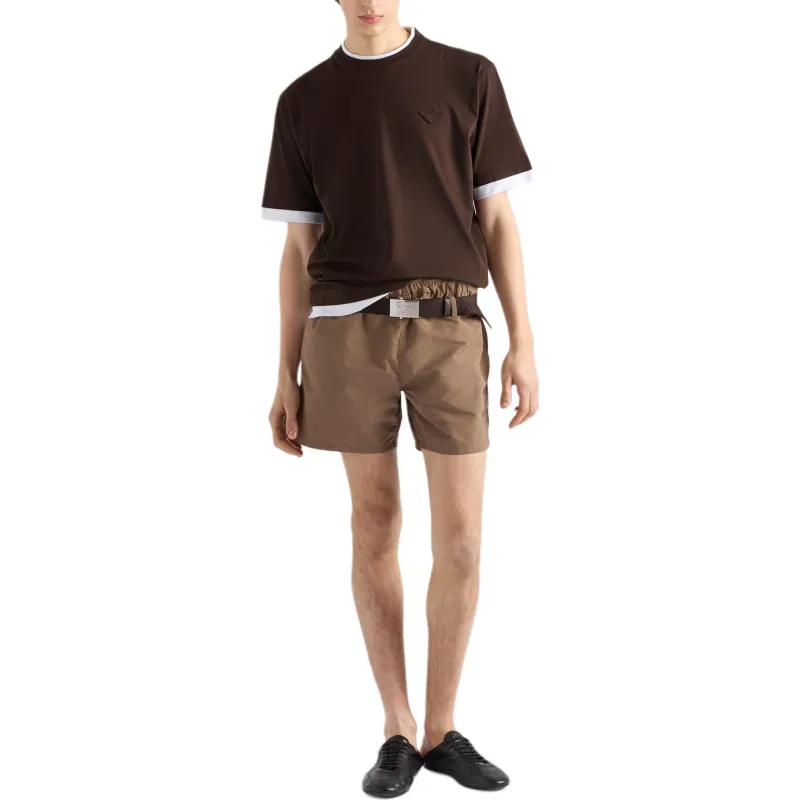 PRADA T Shirts Men Brown-1