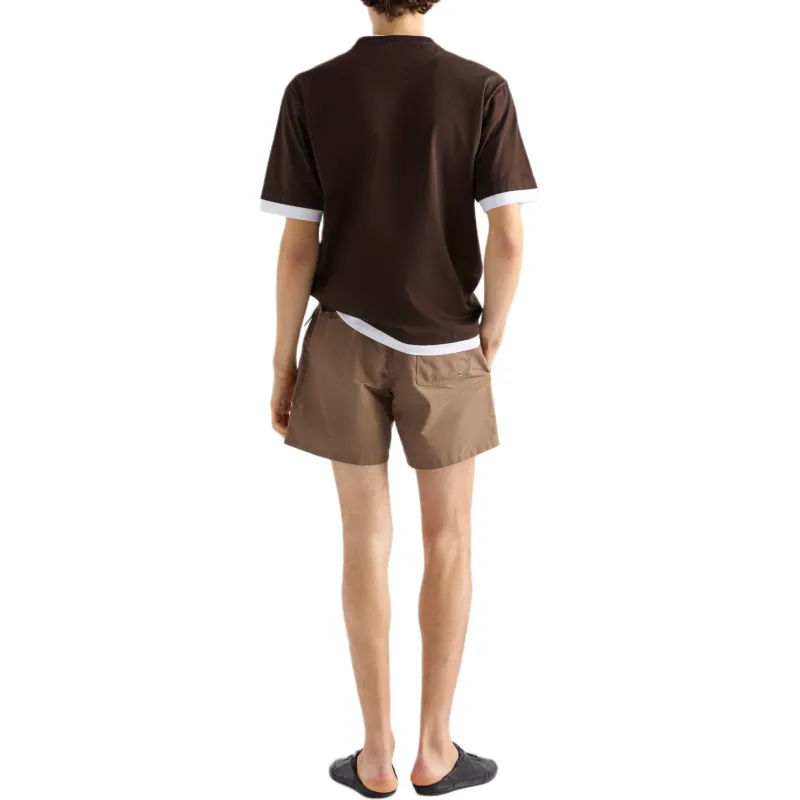 PRADA T Shirts Men Brown-2