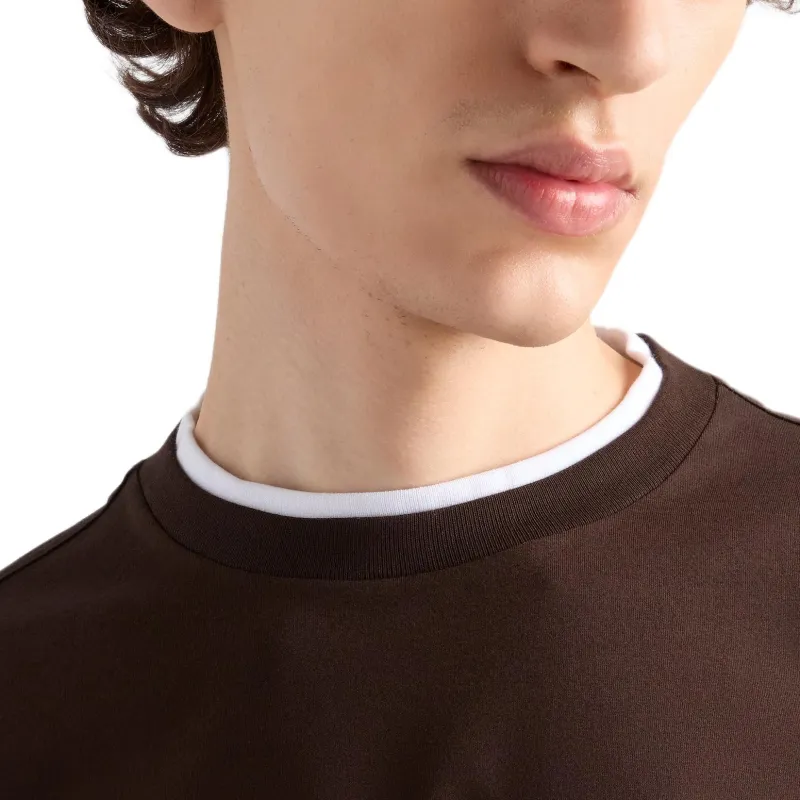 PRADA T Shirts Men Brown-3