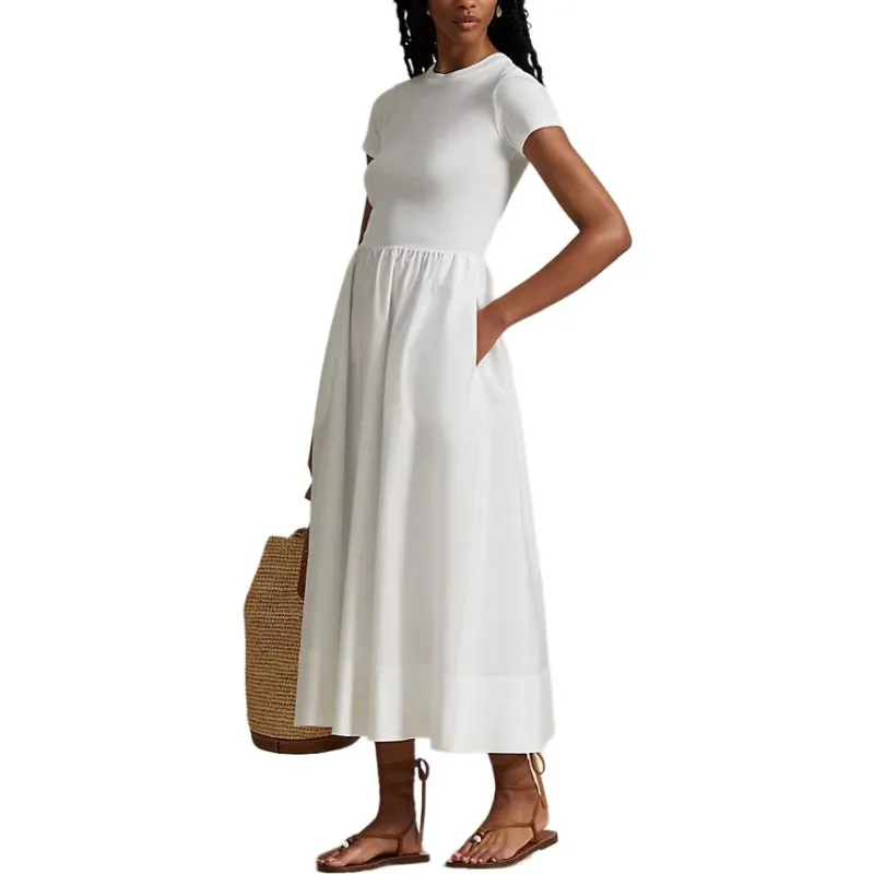 Polo Ralph Lauren Short Sleeved Dress Women's White-2