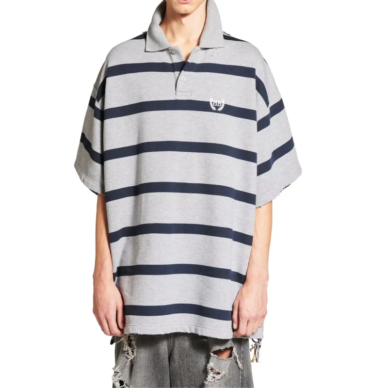 Balenciaga Polo Shirt Loose Fit Men's Gray-2