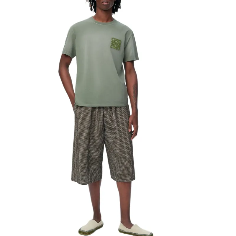 LOEWE Paula's Ibiza SS25 T Shirt Men's Gray Green-1