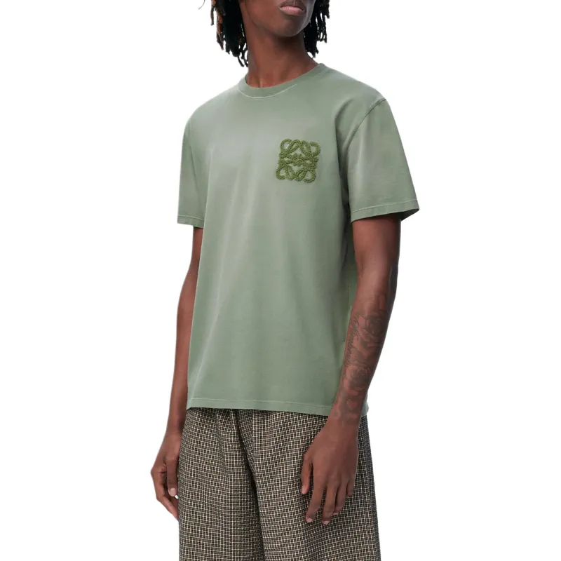 LOEWE Paula's Ibiza SS25 T Shirt Men's Gray Green-3