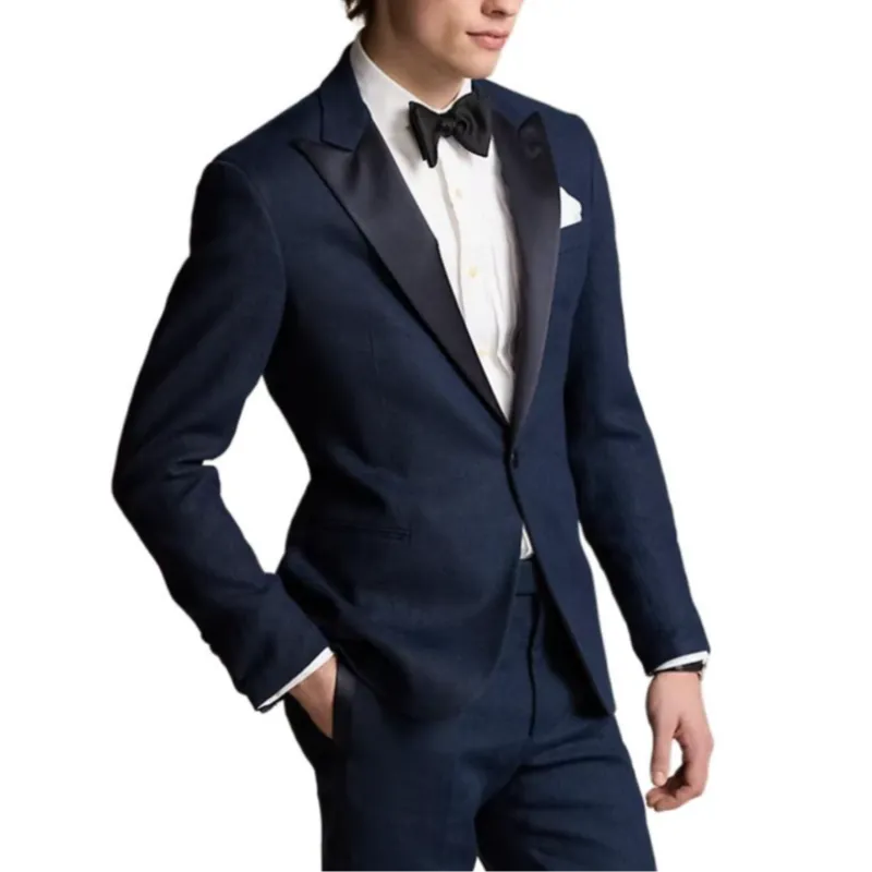 Polo Ralph Lauren Single breasted Linen Tuxedo Jacket-3