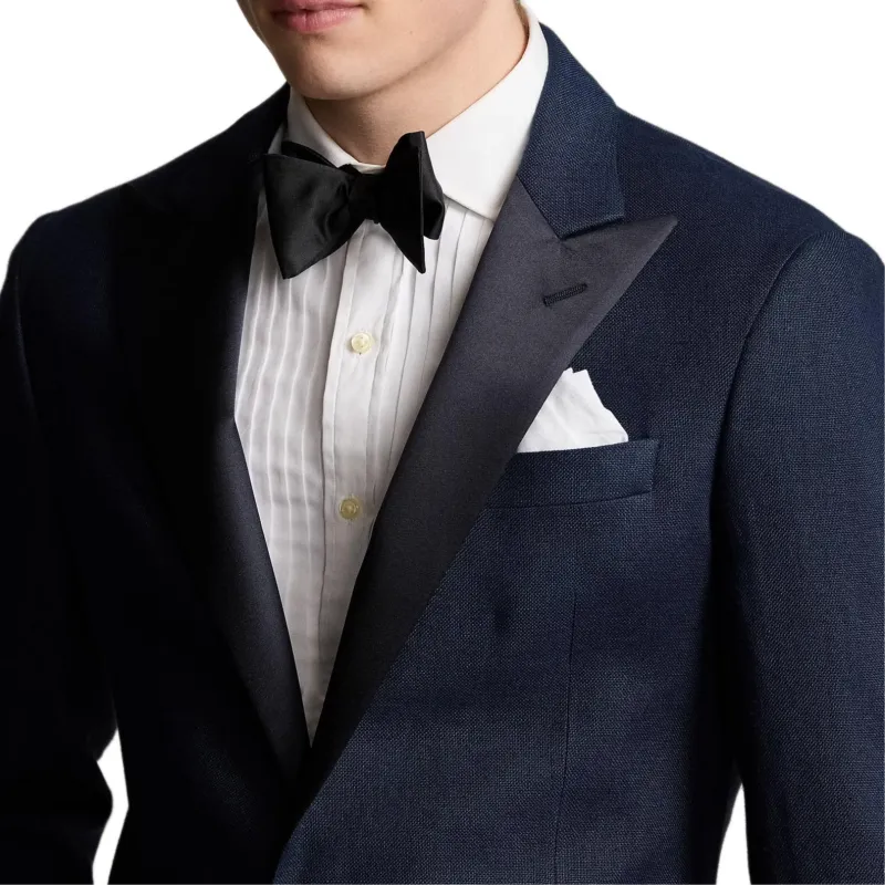 Polo Ralph Lauren Single breasted Linen Tuxedo Jacket-4
