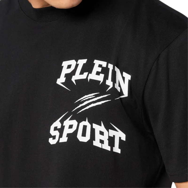 PLEIN SPORT Logo print Crew neck T shirt-4