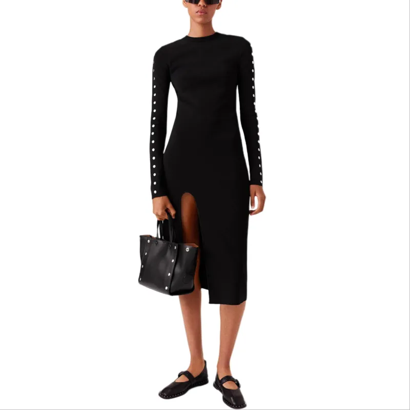 Stella McCartney Slit Detailed Long Sleeve Dress-1