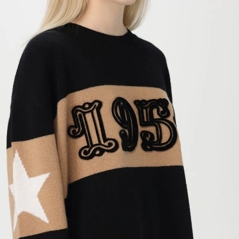 MaxMara Star Patterned Crewneck Jumper-4