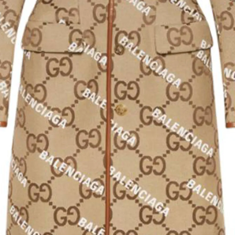 GUCCI FW23 Coats Coat Women's Khaki-4