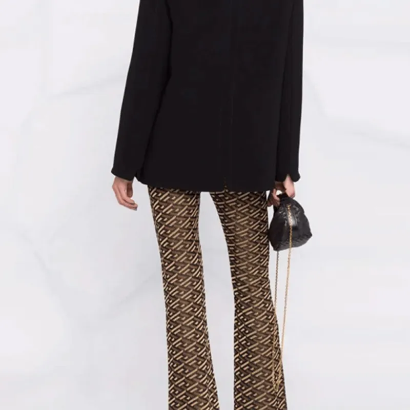 VERSACE Casual Pants Women's Black Gold-2