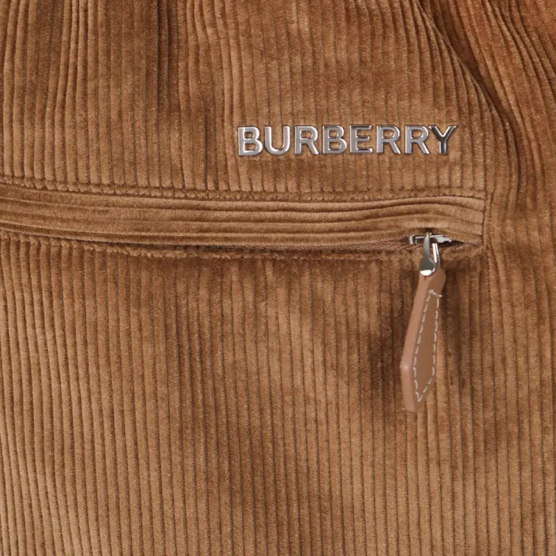 Burberry Logo Detail Corduroy Cargo Trousers-6