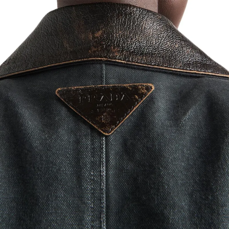 PRADA Distressed Canvas Jacket-4