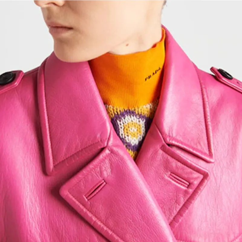 PRADA FW22 Trench Coat Women's Fuchsia-3