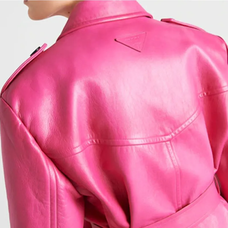 PRADA FW22 Trench Coat Women's Fuchsia-4