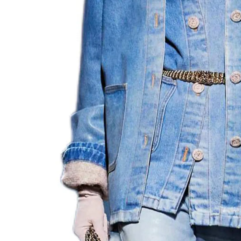 CHANEL Denim Jacket Women's Light Blue-5