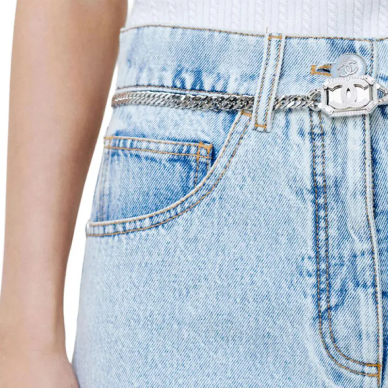 CHANEL Jeans Women's Blue-1