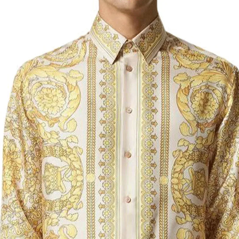 VERSACE Shirts Men Yellow-5