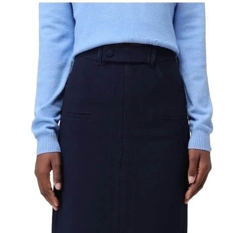 N°21 Zip up Midi Pencil Skirt-5