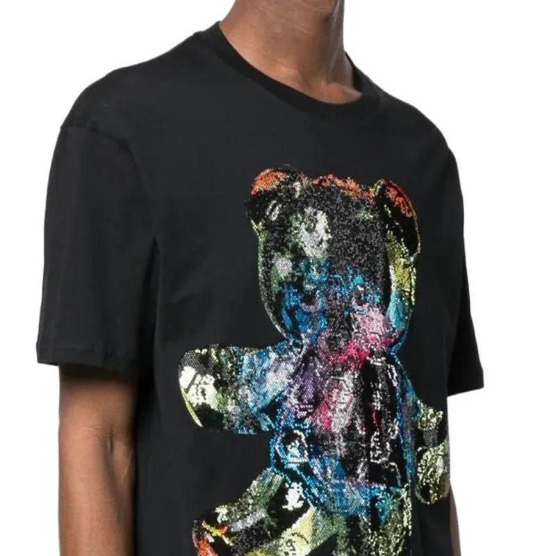 PHILIPP PLEIN Rhinestone embellished Teddy print T shirt-4