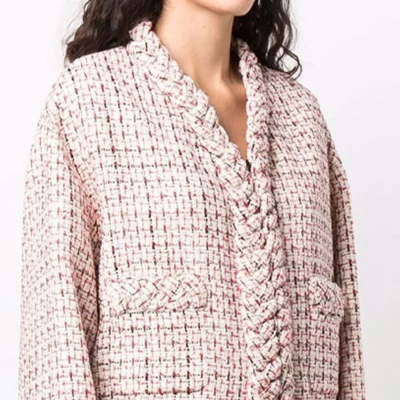 Valentino Jackets Coats Women's Pink White-2