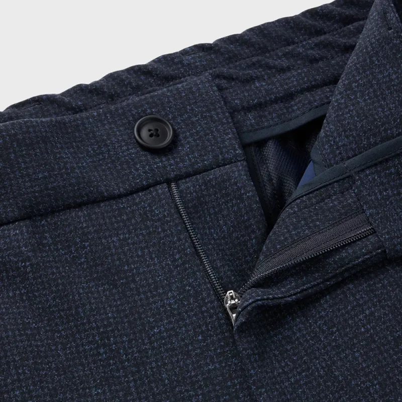 HUGO BOSS Tapered Fit Trousers In Performance Stretch Jersey Casual Pants Men's Dark Blue-1