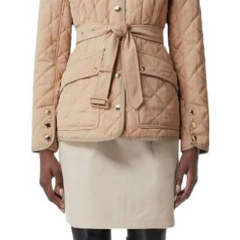 Burberry FW22 Jackets Coats Women's Khaki-5