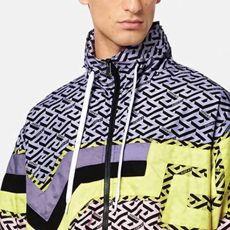 VERSACE Two Tone Mongram Windbreaker-4