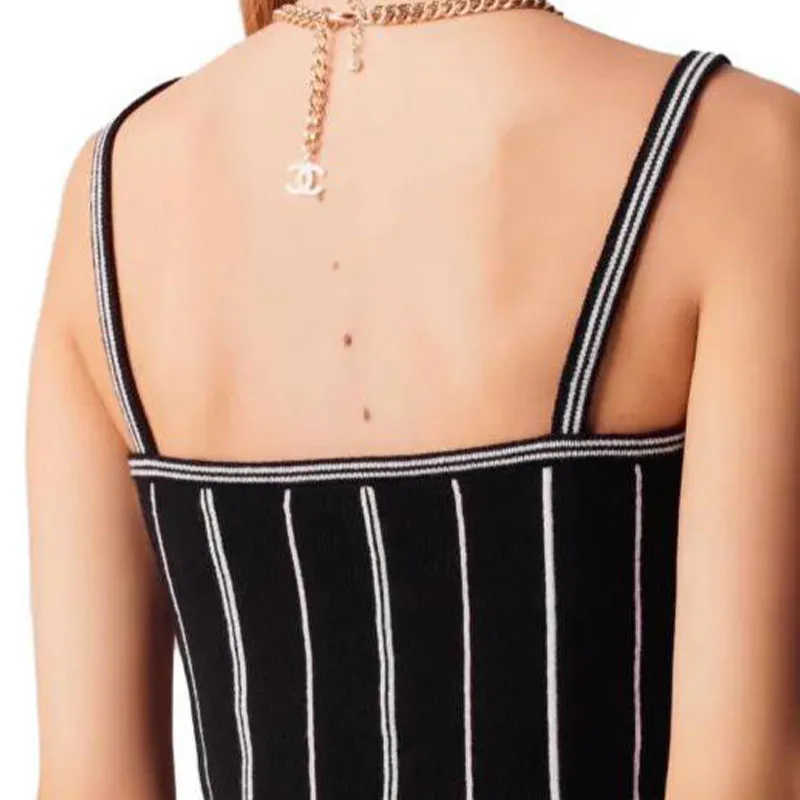 CHANEL 23 Spring Summer Tank Top Women's Black-5