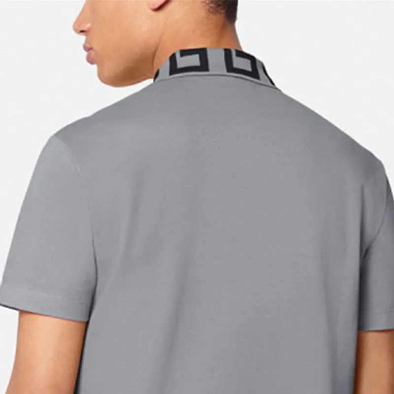 VERSACE VERSACE FW22 Polo Shirt Men's Gray-4