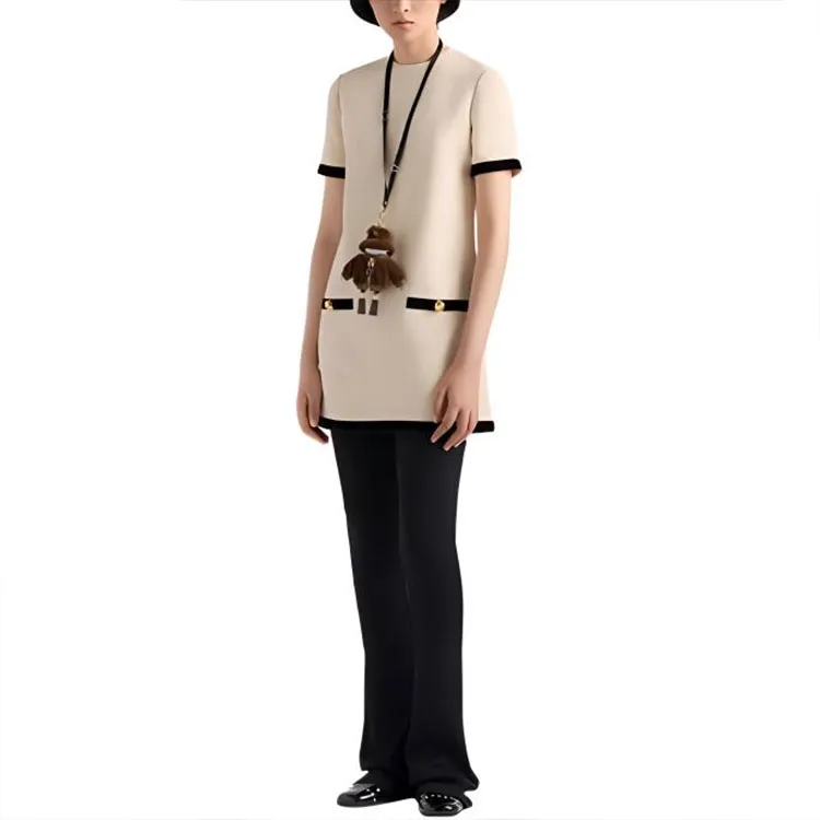 PRADA Short Sleeved Crewneck Mini Dress-1