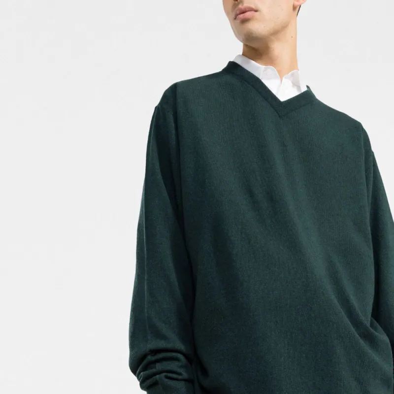 Balenciaga Cashmere V Neck Oversized Top-4