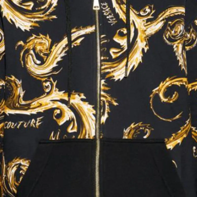 VERSACE JEANS COUTURE Barocco Printed Jersey Hoodie-5