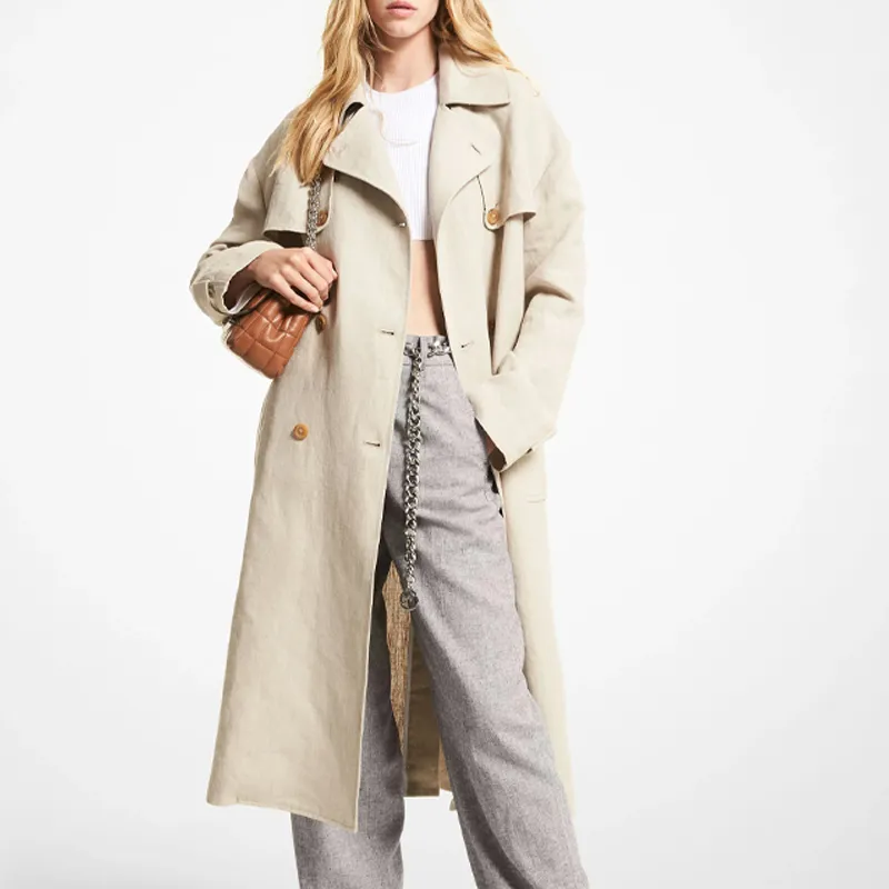MICHAEL KORS FW22 Trench Coat Women's White-1