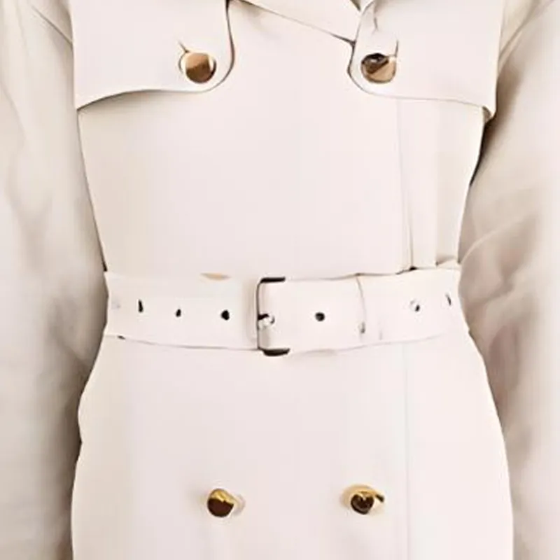 MICHAEL KORS FW22 Trench Coat Women's White-4