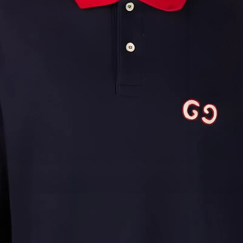 GUCCI FW22 Polo Shirt Men's Midnight Blue-5