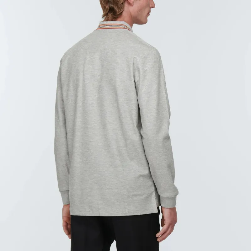 Burberry FW22 Polo Shirt Men's Gray-2