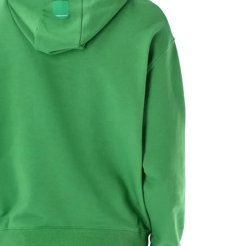 EMPORIO ARMANI Graphic Printed Drawstring Hoodie-5