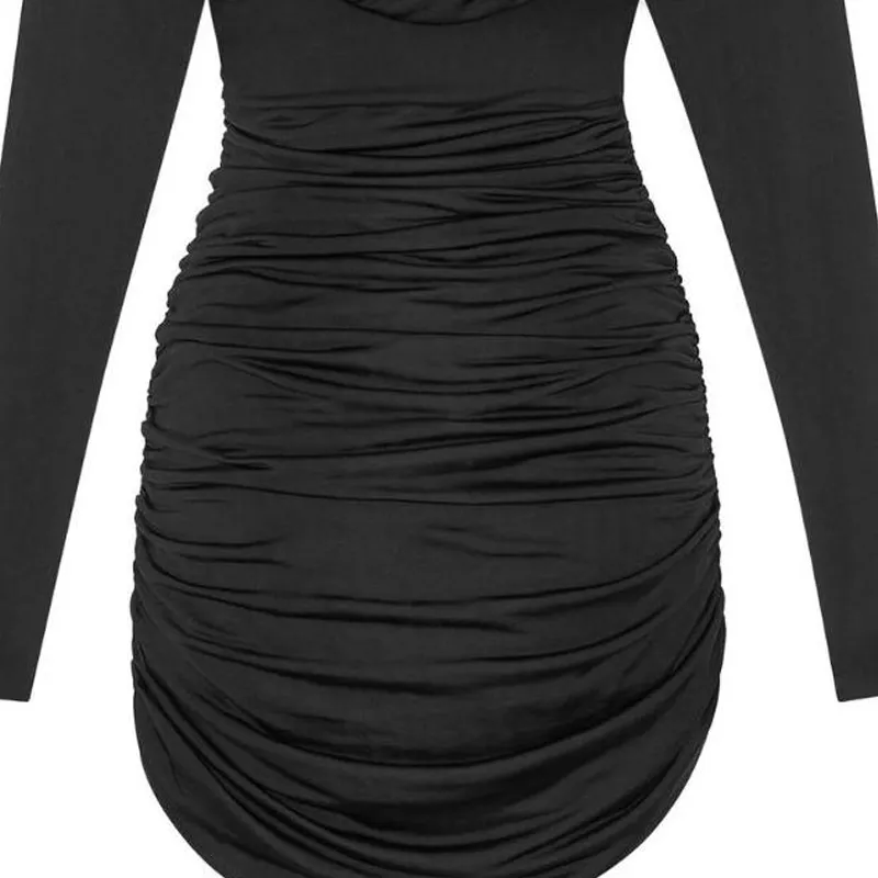 SAINT LAURENT Cowl Back Mini Dress-4