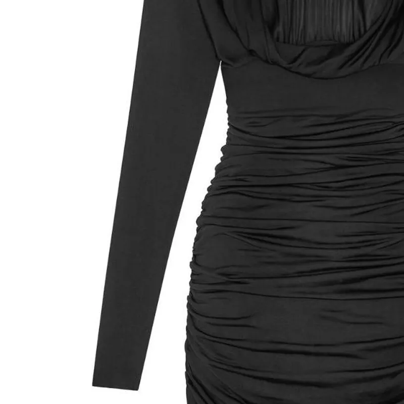 SAINT LAURENT Cowl Back Mini Dress-3