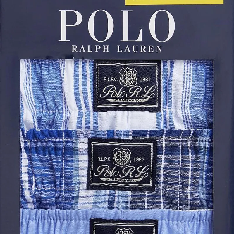 Polo Ralph Lauren FW24 Boxer Shorts Men's 3 Pack Aqua Blue-1