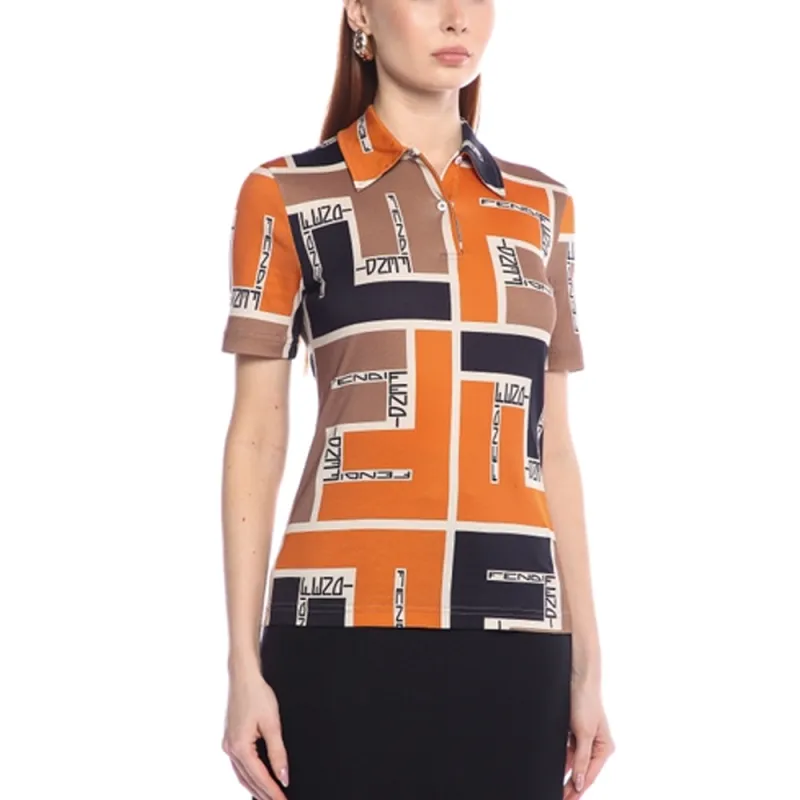 FENDI Ff Motif Short Sleeved Polo Shirt-2