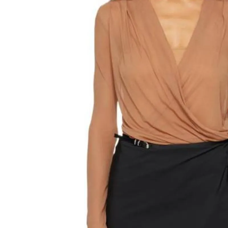 Givenchy Semi sheer Draped Blouse-1