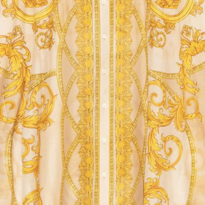 VERSACE Short-Sleeved Dresses Women's Yellow-4